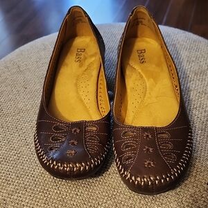 Bass Women's Dark Brown Leather Loafers